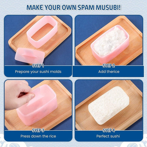 Musubi Press Moldes Para Hacer Sushi Onigiri Molde Antiadher