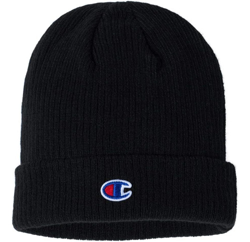 Champion Gorro De Punto Acanalado Talla Única Negro