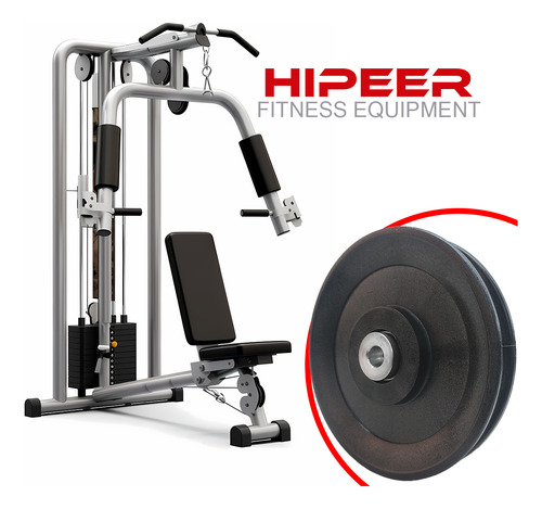 50 Polea Para Gimnasio De 41/2 Centro De Acero A 3/8