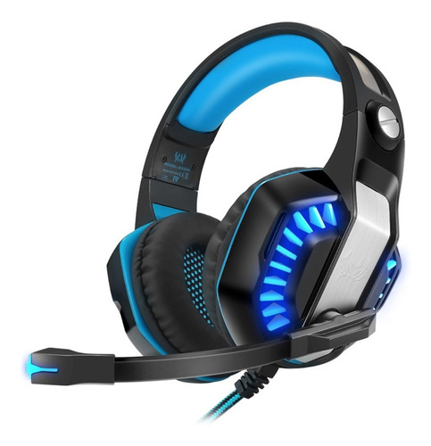 Auriculares Gamer 7.1 Ps4 Pc Xbox Led Kotion Each G2000pro Color Negro Color De La Luz Azul