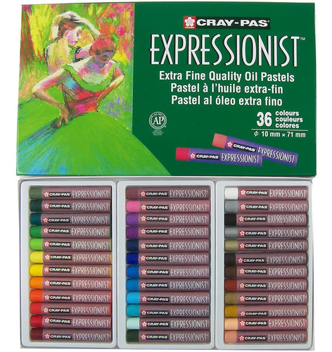 36 Pieza Cray Pas Expresionista Color Surtido Oleo Past...