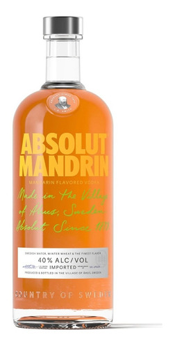 Vodka Absolut Mandrin 700ml Saborizado Importado Suecia