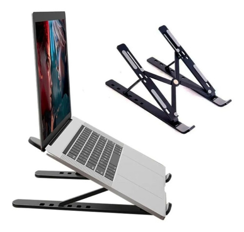 Imagen 1 de 5 de Soporte Aluminio Portatil Para Macbook, Notebook, Negro