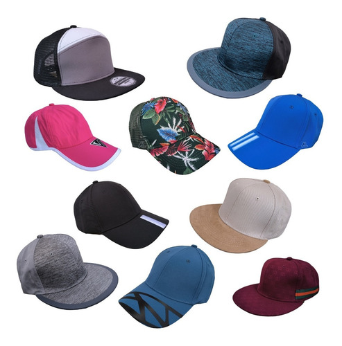 Paquete 10 Gorras Lote Cachucha Mayoreo Surtidas Variedad