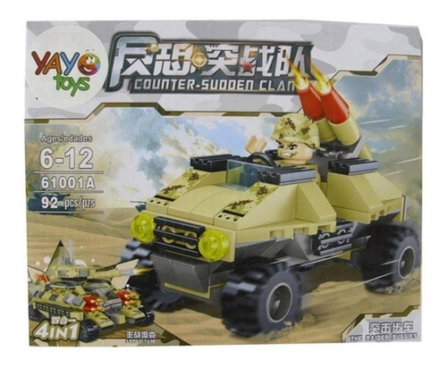 Armable Carro Militar Misiles 92 Piezas /juegos/juguete 