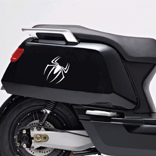 Douad 2 Calcomanías Metálicas 3d De Araña Negra/plateada - Adhesivo Removible, Resistente Al Agua Y Calor. Ideal Para Autos, Motocicletas, Cascos, Audífonos.