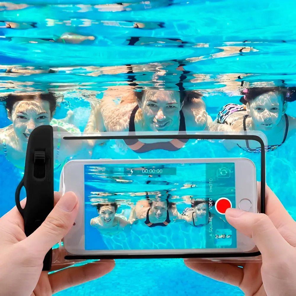 Capinha Celular Prova D'agua Impermeável 8 Cores Disponíveis Cor Roxo Liso