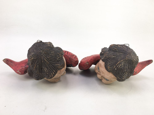 Imagem 4 de 10 de Arte Sacra Antigo Par Escultura Anjo Querubim Madeira