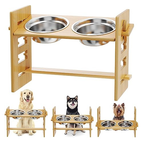 Soporte De Comederos Elevados Perros, Comedero Alto Aju...