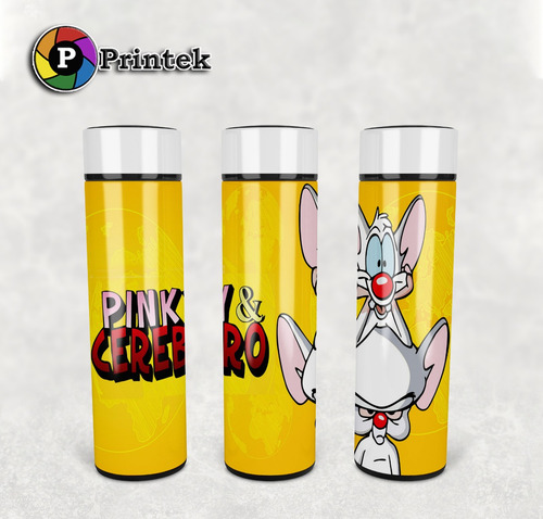 Termo Pinky Y Cerebro - Display De Temperatura - 500ml