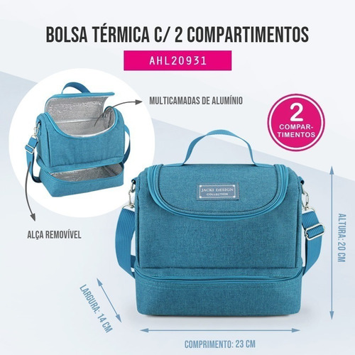 Imagem 2 de 6 de Lancheira Térmica Com 2 Compartimentos Fitness Lançamento!!!