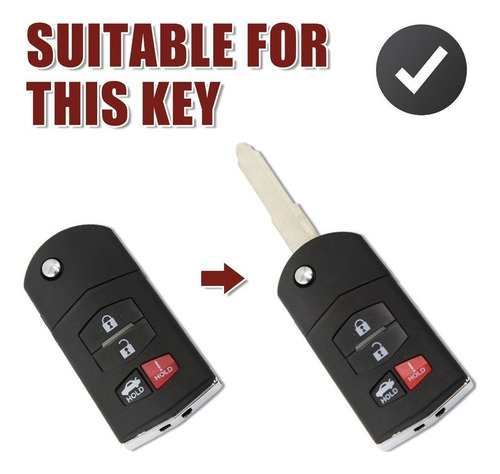 Compatible Carcasa Llave Control Por Mazda 3 5 Rx-8 Cx-7