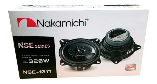Par De Bocinas Nakamichi 4'' 300 Watts 4 Vias Nse1017 Color Negro