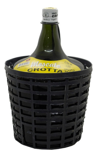 Vino Crotta Moscato 2021 en damajuana 4700 ml en estuche de vidrio