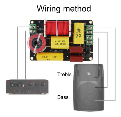 Drisentri Crossover De 2 Vías Para Altavoz, Divisor De 250 W