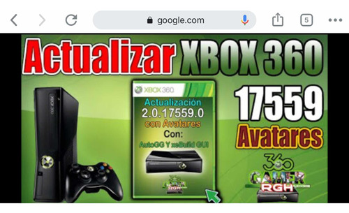 Actualización De Consolas Xbox360 Xbox 360 Rgh Arcade Slim