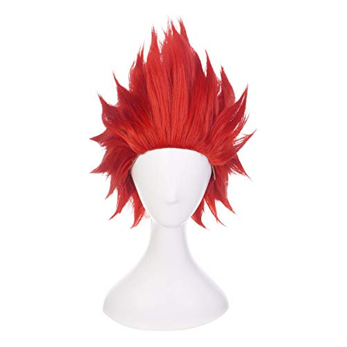 Mi Héroe Académico Kirishima Eijiro Cosplay Peluca Ro...