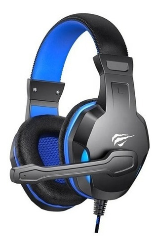 Imagem 2 de 3 de Fone De Ouvido Over-ear Gamer Havit Hv-h763d H763d Azul