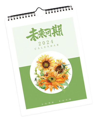 2024 Calendário De Parede Em Bobina Com Enfeites De Gancho,