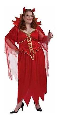 Disfraz Diablilla Talla Xxxl, Rojo, Mujer.