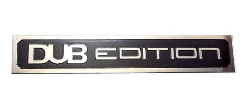 Emblema Dub Edition Preto Em Aço Inox - Tunning