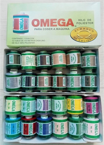 Hilo Poliéster Omega 135mt, Colores Modista Y Sastre, 24 Pzs Color Colección Modista Y Sastre