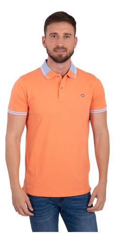 Polo Oscar De La Renta Naranja Hombre A23knp025 27 Melon