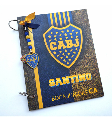 Carpeta Nº3 Boca Juniors Personalizada Con Nombre + Adorno