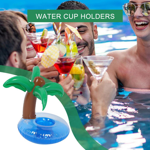 Portavasos Inflable Flotador Para Copas De Bebidas En Piscin