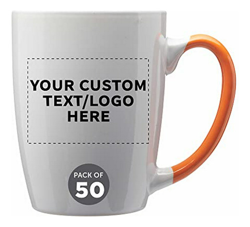 Tazas De Café Personalizadas De Java En Dos Tonos - 12 Oz. J