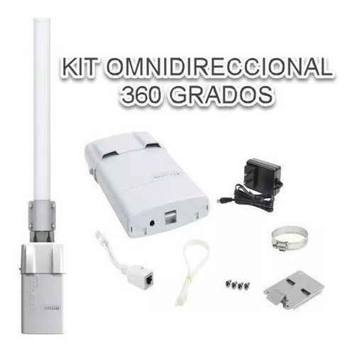 Kit Wifi 500 Metros + Radio Base 2.4 Ghz + Antena Omni 10dbi