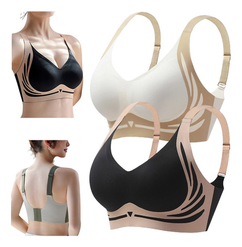 2pcslifting Sujetador Push-up Inalámbrico Anti-flacidez,