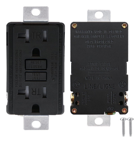 Salida Gfci Resistente 125 V 60 Hz Negro Mate