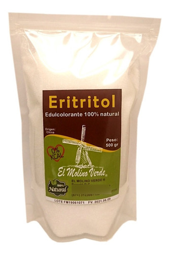 Eritritol Endulzante Natural 500gr - g a $43