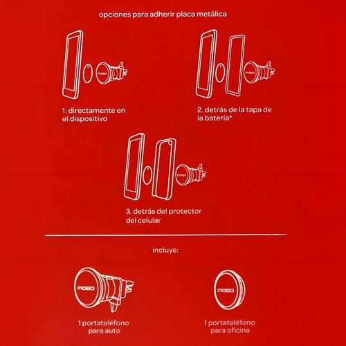 Soporte Magnetico 2 En 1 Mobo Auto Y Escritorio 2 Imanes