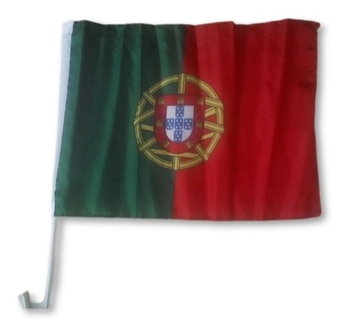 Bandera De Portugal Con Asta Para Carros 