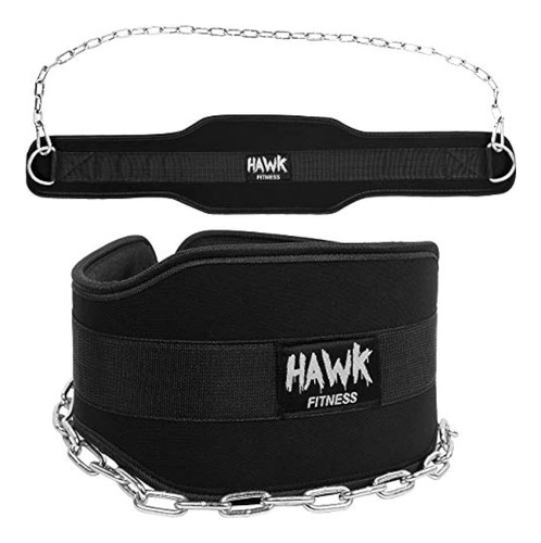Hawk Fitness Cinturón De Inmersión Con Cadena Para Hombres Y