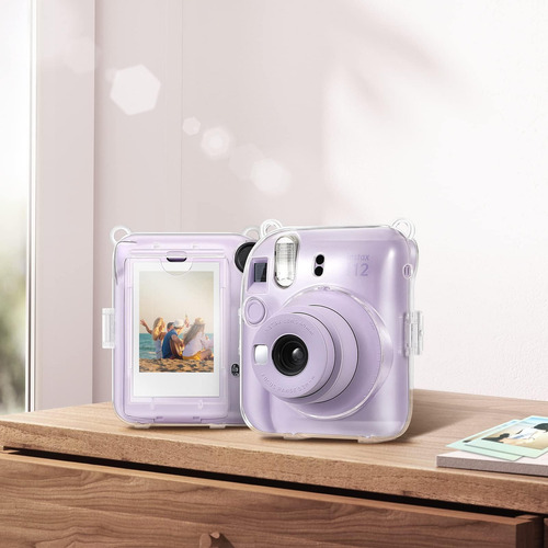 Funda Fintie Para Cámara Fujifilm Instax Mini 12 Lila Claro