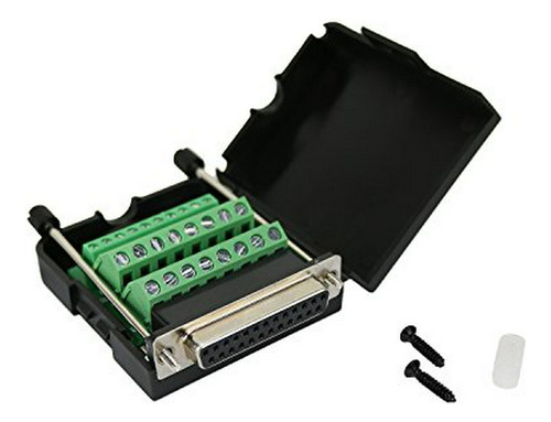 Adaptador Db25 A Terminal De Cableado Sin Soldadura Con Caja
