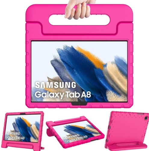 Mica + Funda Agarradera Uso Rudo Para Galaxy Tab A8 10.5 