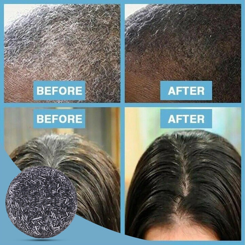 6 Peças De Shampoo Escurecedor Em Barra E Sabonete Em Barra