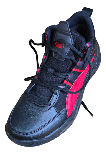 Tenis Puma Rebound Future Nextgen Originales Negro Rojo 27