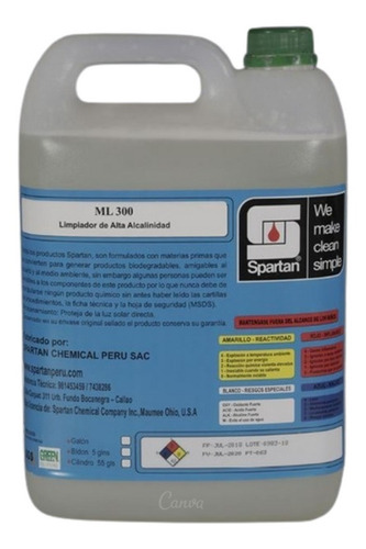 Desengrasante Biodegradable Spartan Ml 300 Gl X 3.78