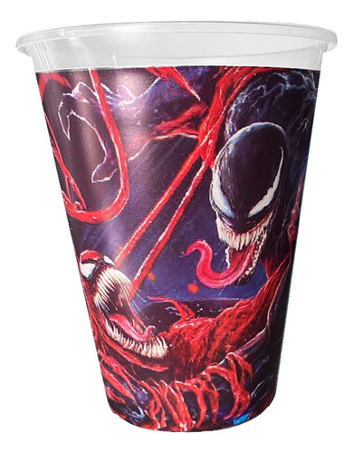 Personaje A Elegir 50 Vasos 50 Platos Desechables Fiesta Multicolor Personaje Venom