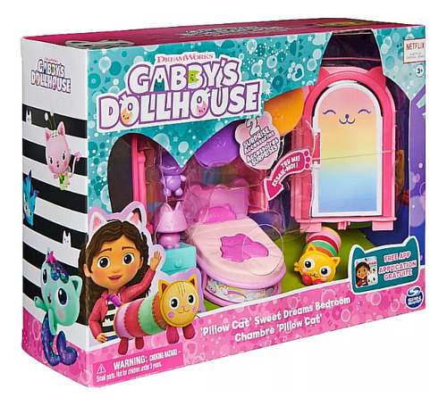 Set Gabbys Dollhouse Dj Catnip,carlita Purr-ific, Pillow Cat