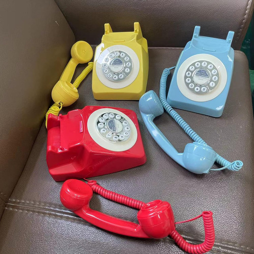 Teléfono Retro Con Cable, Teléfono Clásico De Los 80 De Telp