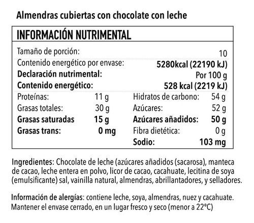 Xiocolat Almendra Con Chocolate De Leche (1 Kilo)