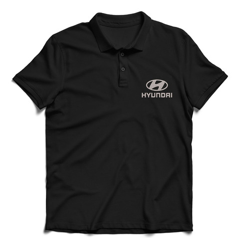 Remera Polo Chomba Hombre Caballero Bordada Logo Hyundai 