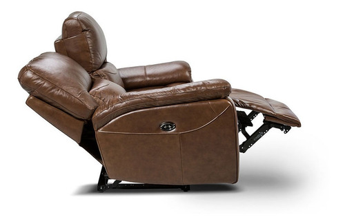 Rosen Sofa Reclinable Poch 2c Cuero Tabaco