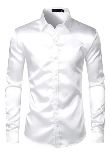 Camisa blanca de seda sale